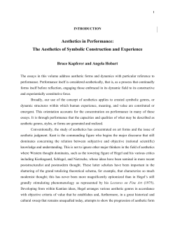 The Aesthetics of Symbolic Construction and Experience