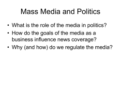 Mass Media and Politics - Ankeny Community School District