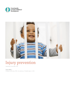 Injury prevention - Encyclopedia on Early Childhood Development