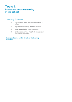 Power and decision-making in the school