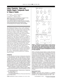 Ozone and Volatile Organic Compounds Found in Tobacco Smoke