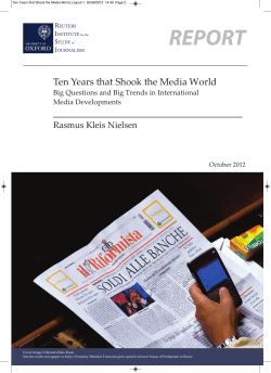 Ten Years that Shook the Media - Reuters Institute for the study of