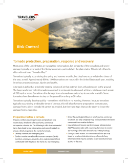 Tornado protection, preparation, response and