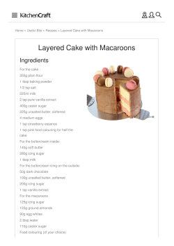 Layered Cake with Macaroons