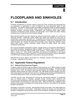 Chapter 8 Floodplain and Sinkholes