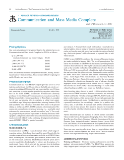 Communication and Mass Media Complete