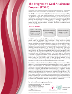 The Progressive Goal Attainment Program (PGAP)