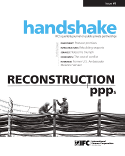 Cooperation amid conflict, IFC`s Handshake