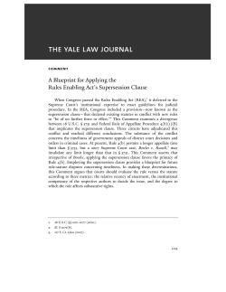 A Blueprint for Applying the Rules Enabling Act`s Supersession Clause