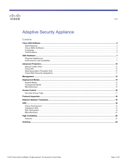 Adaptive Security Appliance FAQ