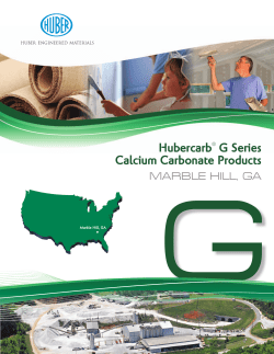 Hubercarb&reg; G Series Calcium Carbonate Products