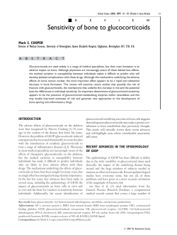 Sensitivity of bone to glucocorticoids