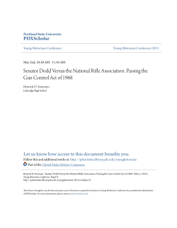 Senator Dodd Versus the National Rifle Association