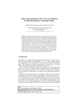 Sticky Spots and Flower Pots: Two Case Studies in Location