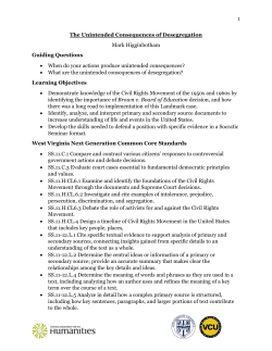 The Unintended Consequences of Desegregation Mark