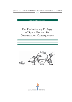 The evolutionary ecology of space use and its conservation