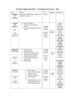 INTERCAMBIO ESPA&Ntilde;OL &ndash; SPANISH EXCHANGE &ndash; 2017
