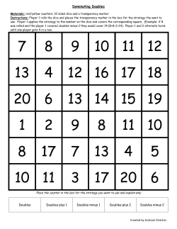 Dominating Doubles - Georgia Standards