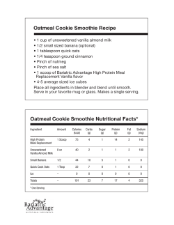 Oatmeal Cookie Smoothie Recipe