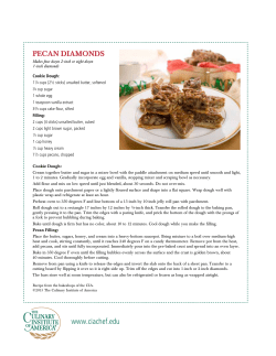 PECAN DIAMONDS - Culinary Institute of America
