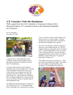 AP Gonzalez Visits the Dominican