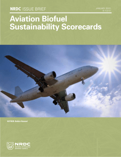 NRDC: Aviation Biofuel Sustainability Scorecards