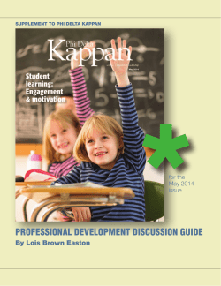 PROFESSIONAL DEVELOPMENT DISCUSSION GUIDE