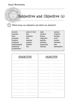 Subjective and Objective (1)