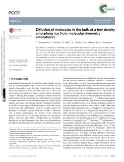 Diffusion of molecules in the bulk of a low density amorphous ice