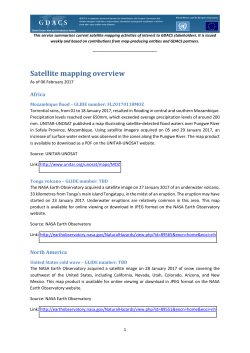 Satellite mapping overview