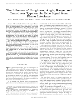 The Influence of Roughness, Angle, Range, and Transducer Type