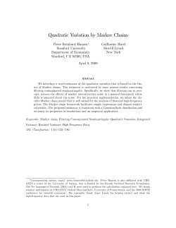 Quadratic Variation by Markov Chains