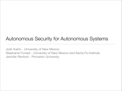 Autonomous Security for Autonomous Systems