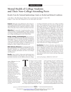 Mental health of college students and their non