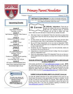 Primary Parent Newsletter