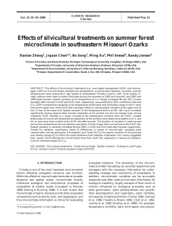 Effects of silvicultural treatments on summer forest microclimate in