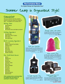 Summer Camp in Organized Style!