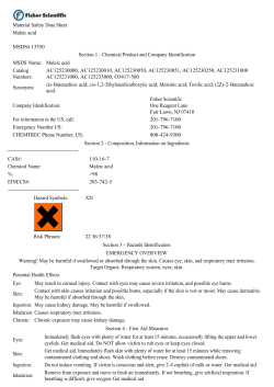 Material Safety Data Sheet Maleic acid MSDS# 13550 Section 1