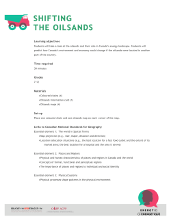 Students will take a look at the oil sands and their role in