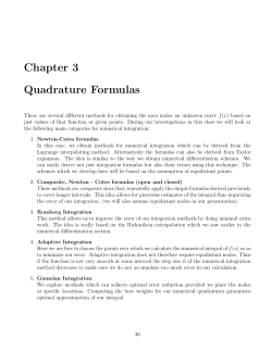 Chapter 3 Quadrature Formulas