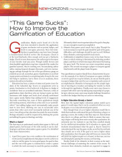 Game Sucks - EDUCAUSE Review