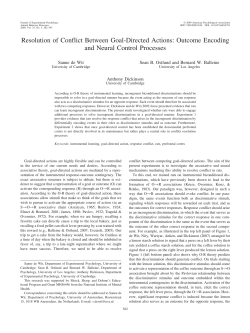 Resolution of Conflict Between Goal