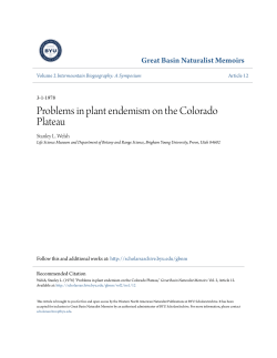 Problems in plant endemism on the Colorado Plateau