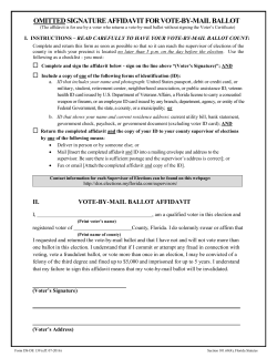 omitted signature affidavit for vote-by-mail ballot