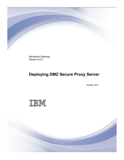 Deploying DMZ Secure Proxy Server