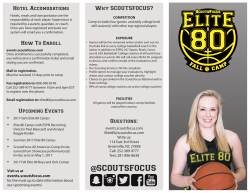 SCOUTSFOCUS 2016 ELITE 80 GIRLS FALL CAMP TRI FOLD