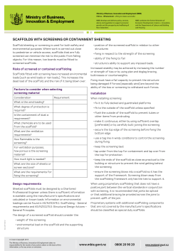 scaffolds with screening or containment sheeting