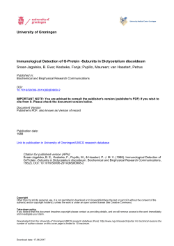 Immunological Detection of G-Protein