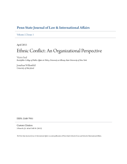 Ethnic Conflict: An Organizational Perspective