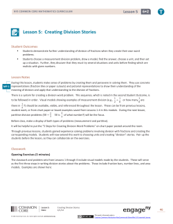 Lesson 5: Creating Division Stories